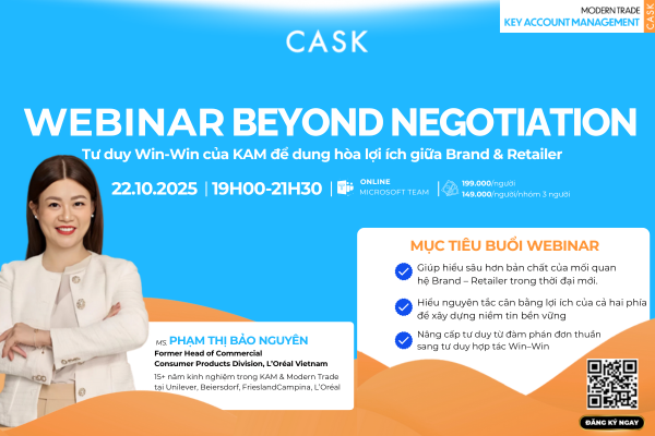 WEBINAR: Beyond Negotiation — Tư duy Win-Win của KAM để dung hòa lợi ích giữa Brand & Retailer
